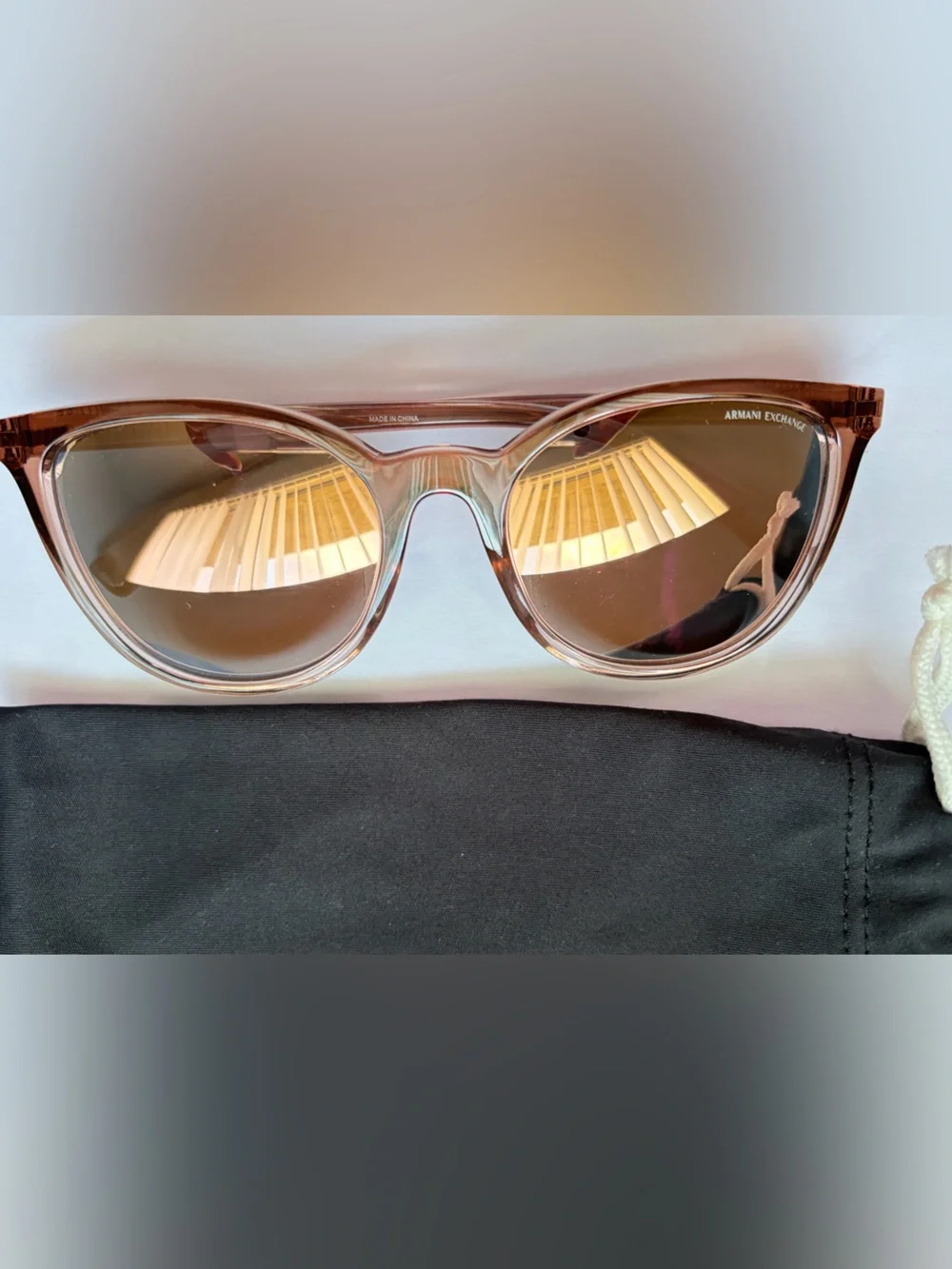 Armani Exchange Translucent Pink Sunglasses